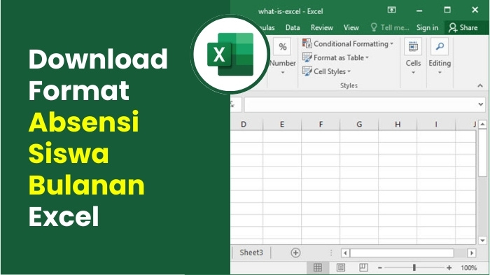 Download Format Absensi Siswa Bulanan Excel