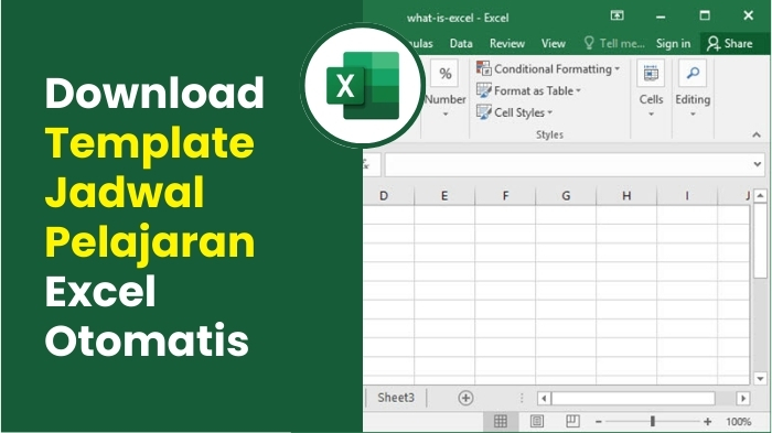 Download Template Jadwal Pelajaran Excel Otomatis