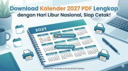 Download Kalender 2027 PDF Lengkap dengan Hari Libur Nasional, Siap Cetak!
