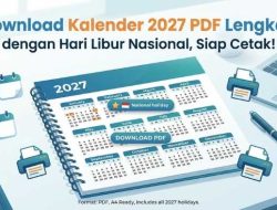 Download Kalender 2027 PDF Lengkap dengan Hari Libur Nasional, Siap Cetak!